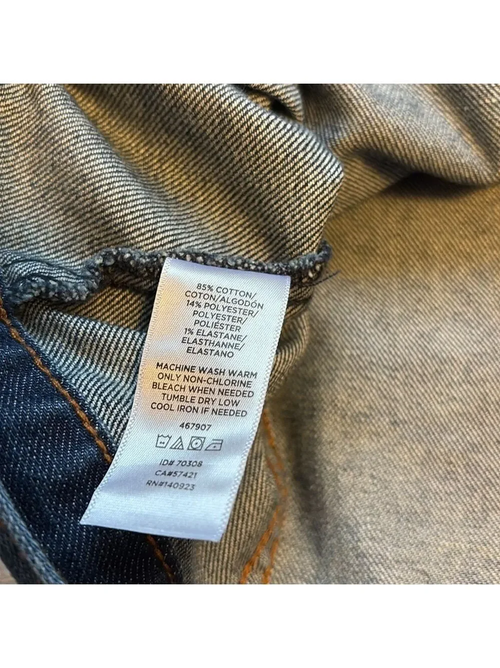 LOFT Jean Jacket Cropped Tailored Medium Wash Blue Size XS